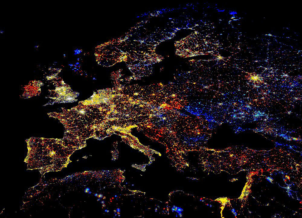 Ночная карта Мира